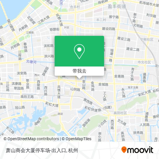 萧山商会大厦停车场-出入口地图