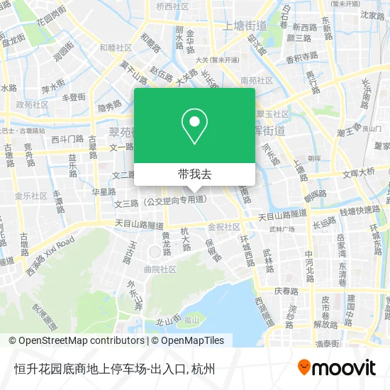恒升花园底商地上停车场-出入口地图