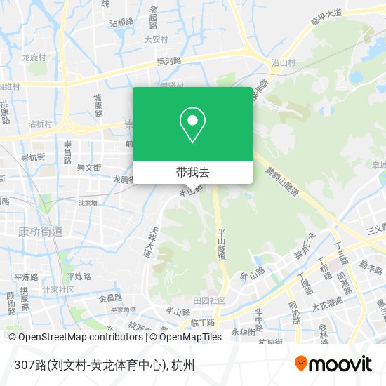 307路(刘文村-黄龙体育中心)地图