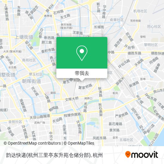 韵达快递(杭州三里亭东升苑仓储分部)地图