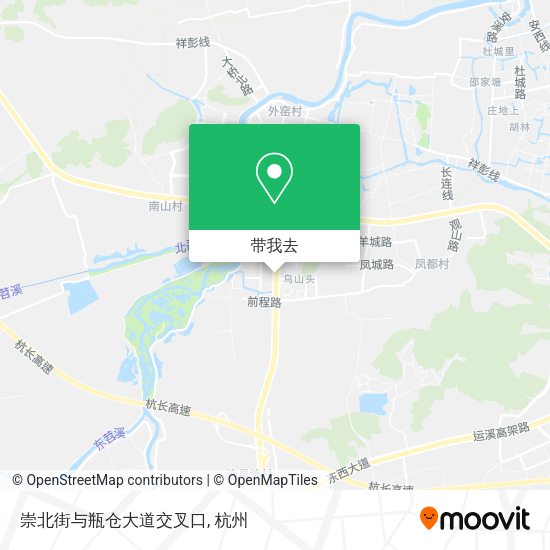 崇北街与瓶仓大道交叉口地图