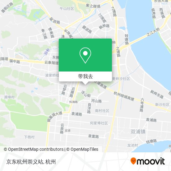 京东杭州崇义站地图