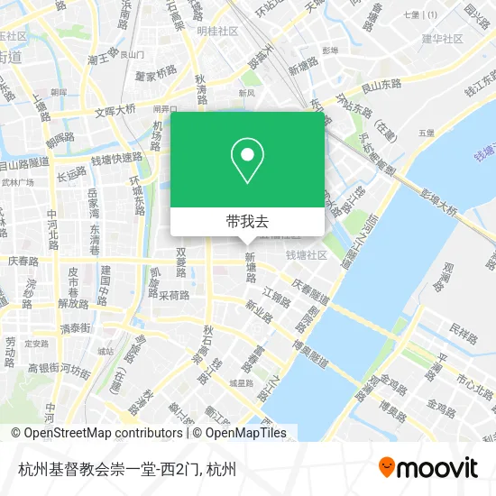 杭州基督教会崇一堂-西2门地图