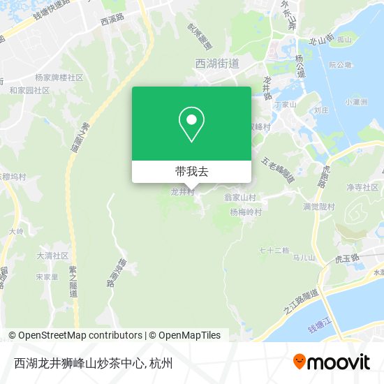 西湖龙井狮峰山炒茶中心地图