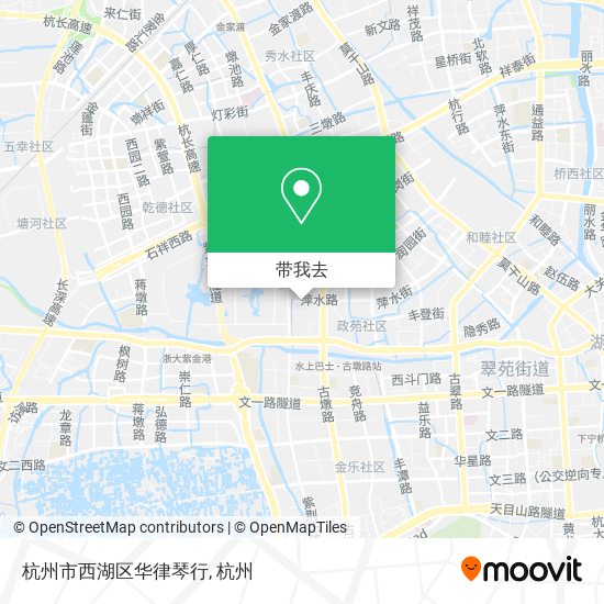 杭州市西湖区华律琴行地图