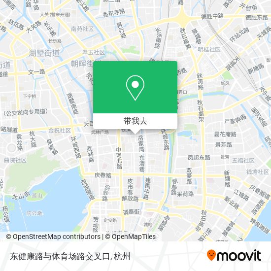 东健康路与体育场路交叉口地图