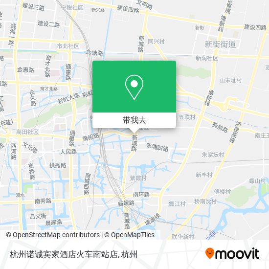 杭州诺诚宾家酒店火车南站店地图