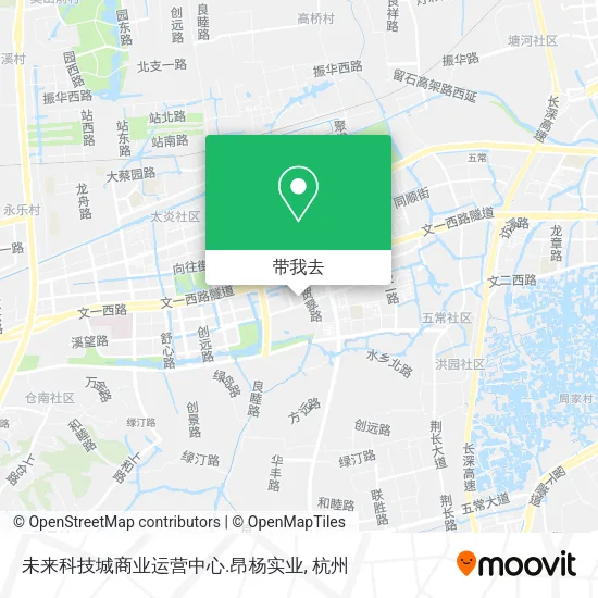 未来科技城商业运营中心.昂杨实业地图