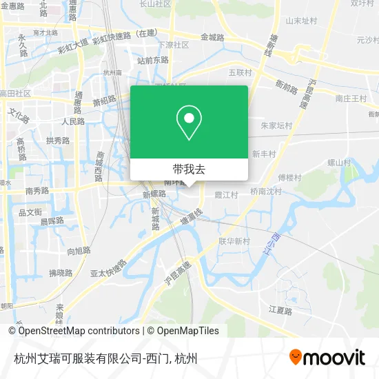 杭州艾瑞可服装有限公司-西门地图