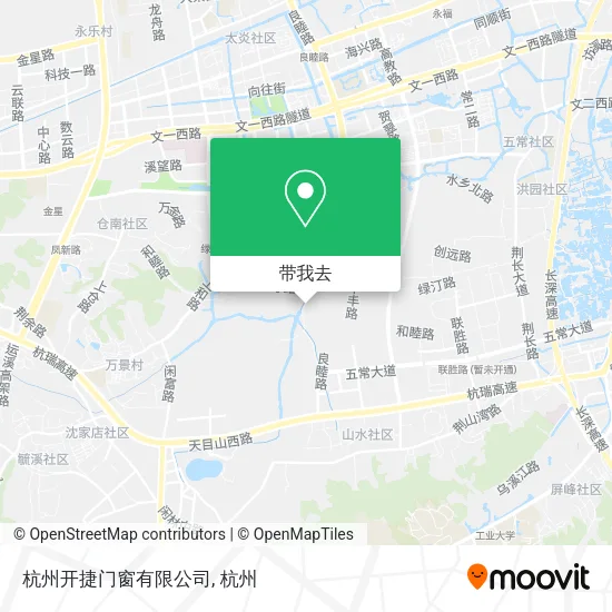 杭州开捷门窗有限公司地图