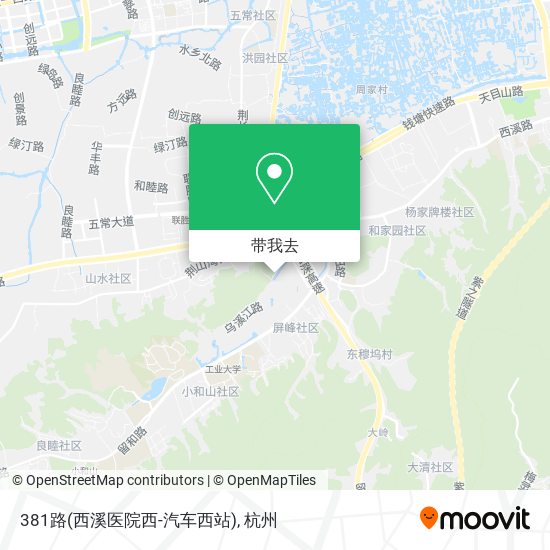 381路(西溪医院西-汽车西站)地图