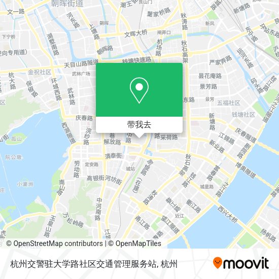 杭州交警驻大学路社区交通管理服务站地图