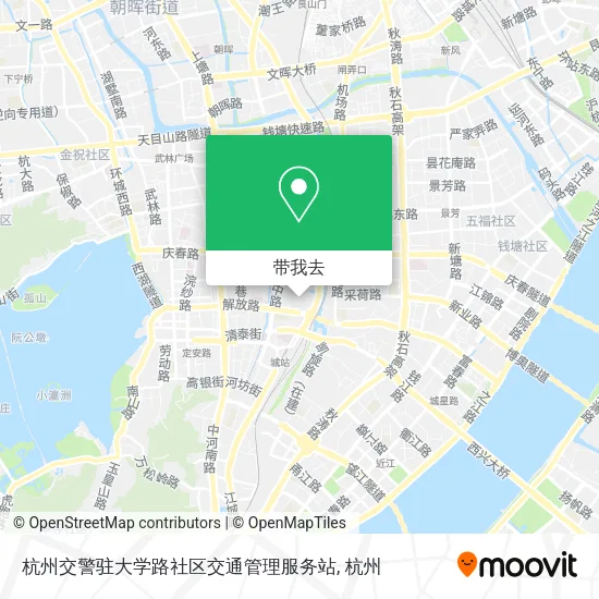杭州交警驻大学路社区交通管理服务站地图