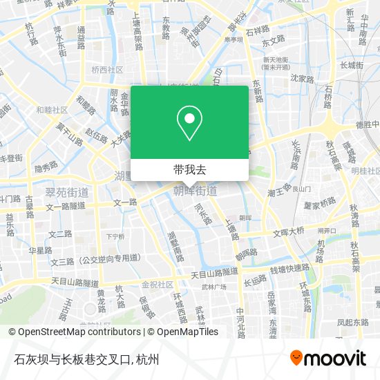 石灰坝与长板巷交叉口地图