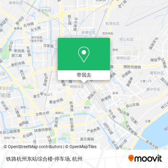铁路杭州东站综合楼-停车场地图