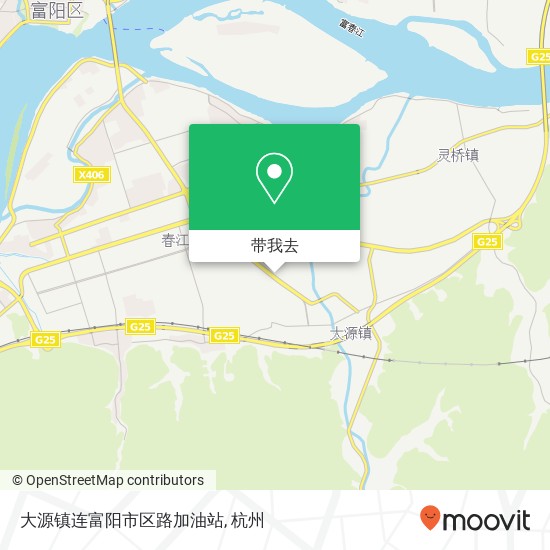 大源镇连富阳市区路加油站地图