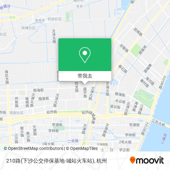210路(下沙公交停保基地-城站火车站)地图