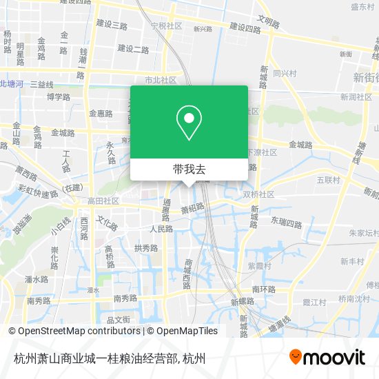 杭州萧山商业城一桂粮油经营部地图