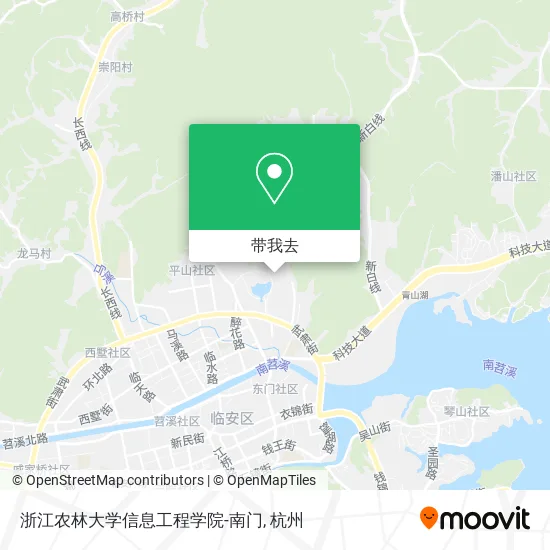 浙江农林大学信息工程学院-南门地图