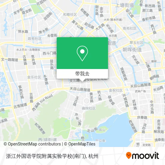 浙江外国语学院附属实验学校(南门)地图