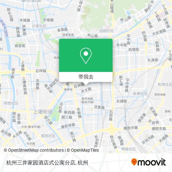 杭州三井家园酒店式公寓分店地图