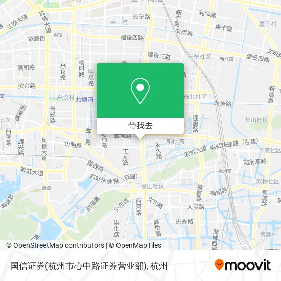 国信证券(杭州市心中路证券营业部)地图