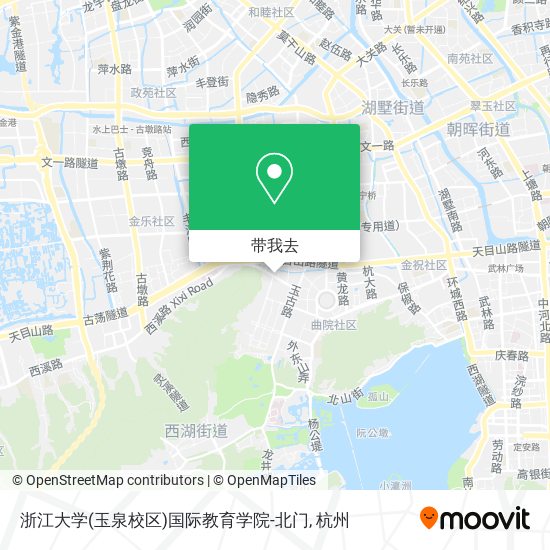 浙江大学(玉泉校区)国际教育学院-北门地图