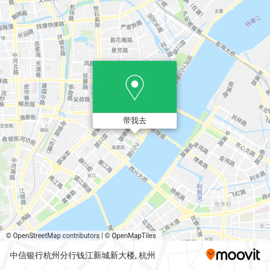 中信银行杭州分行钱江新城新大楼地图