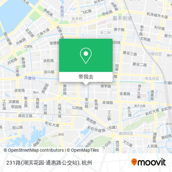 231路(湖滨花园-通惠路公交站)地图