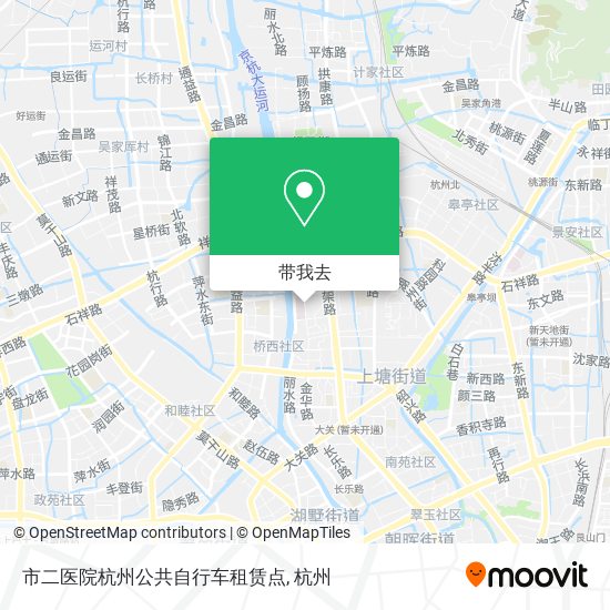 市二医院杭州公共自行车租赁点地图