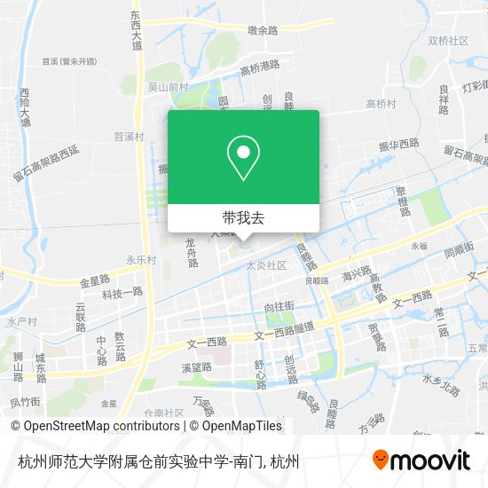 杭州师范大学附属仓前实验中学-南门地图