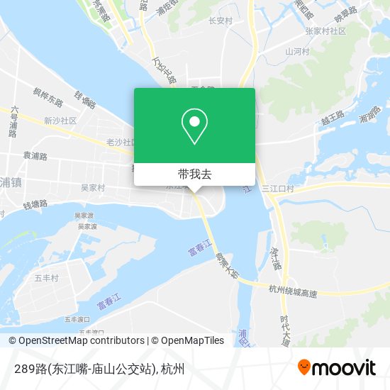 289路(东江嘴-庙山公交站)地图