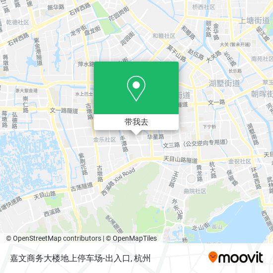 嘉文商务大楼地上停车场-出入口地图