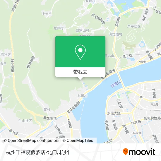 杭州千禧度假酒店-北门地图