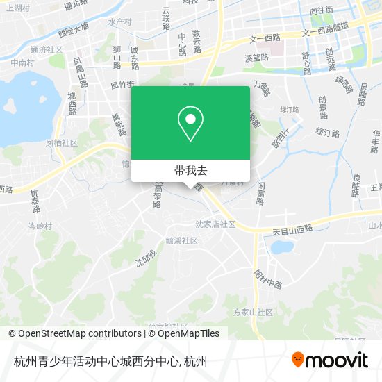 杭州青少年活动中心城西分中心地图