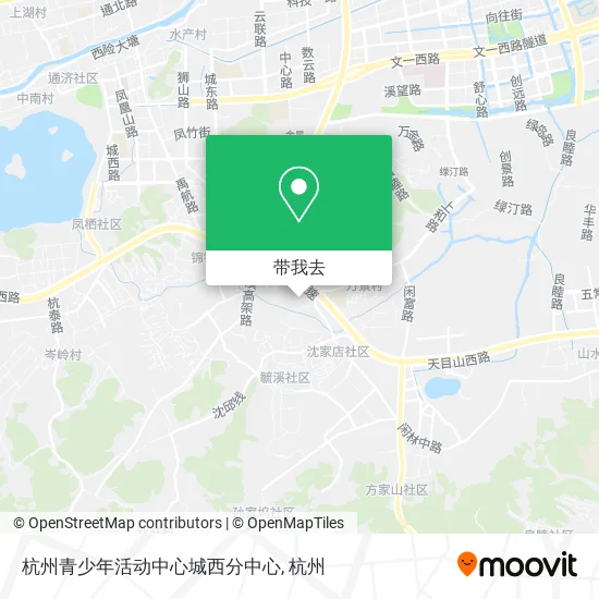 杭州青少年活动中心城西分中心地图