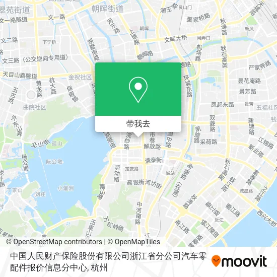 中国人民财产保险股份有限公司浙江省分公司汽车零配件报价信息分中心地图
