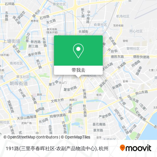 191路(三里亭春晖社区-农副产品物流中心)地图
