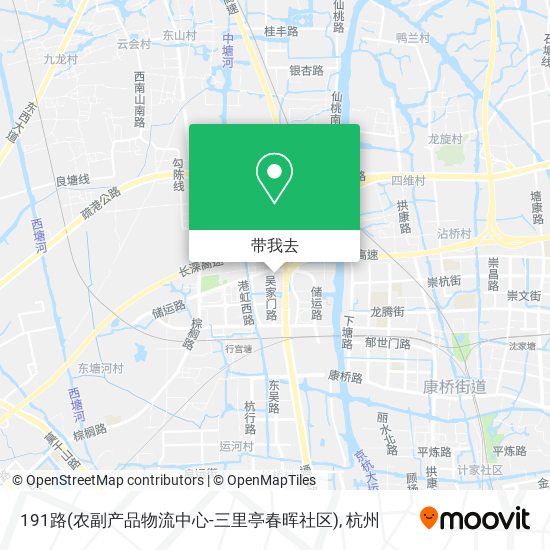 191路(农副产品物流中心-三里亭春晖社区)地图