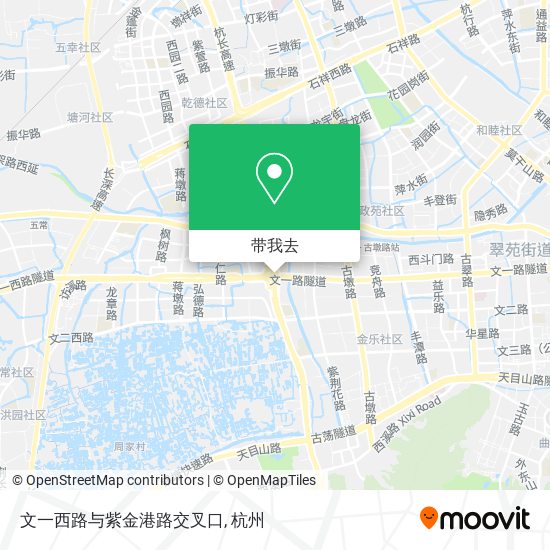 文一西路与紫金港路交叉口地图