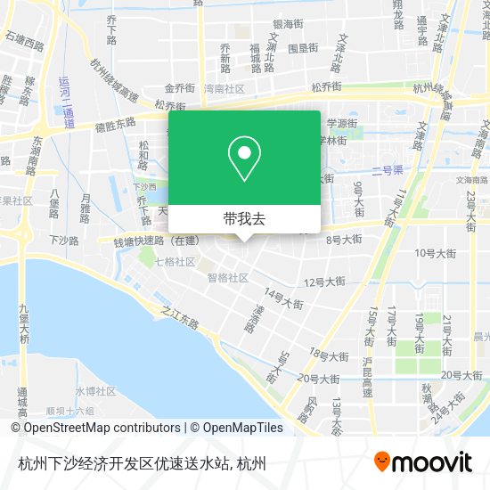 杭州下沙经济开发区优速送水站地图