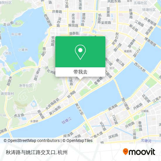 秋涛路与姚江路交叉口地图