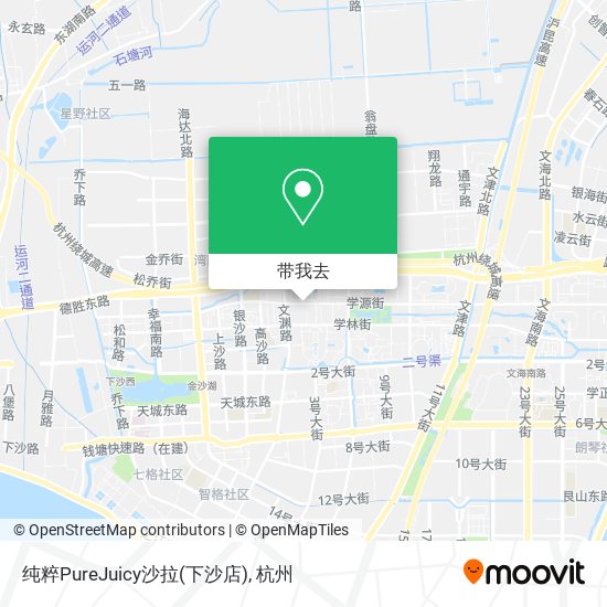 纯粹PureJuicy沙拉(下沙店)地图