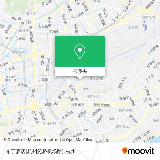 布丁酒店(杭州笕桥机场路)地图