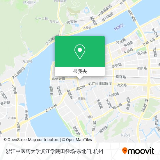 浙江中医药大学滨江学院田径场-东北门地图