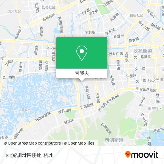 西溪诚园售楼处地图