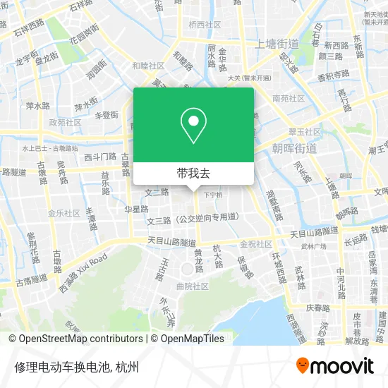 修理电动车换电池地图