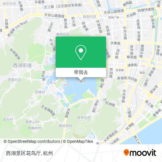 西湖景区花鸟厅地图
