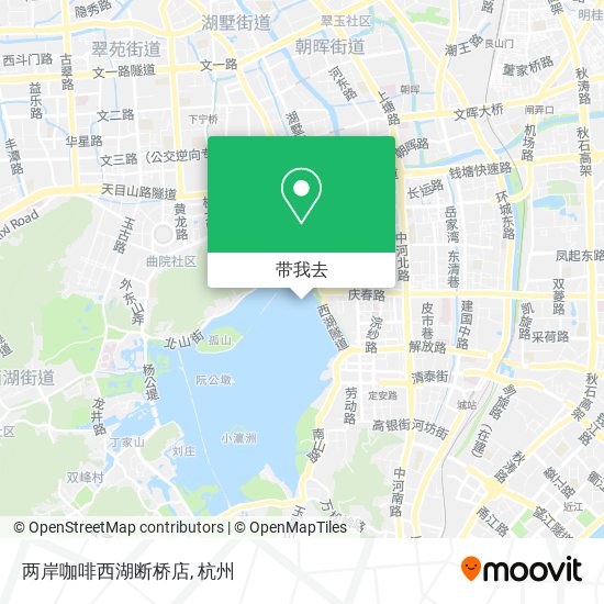 两岸咖啡西湖断桥店地图