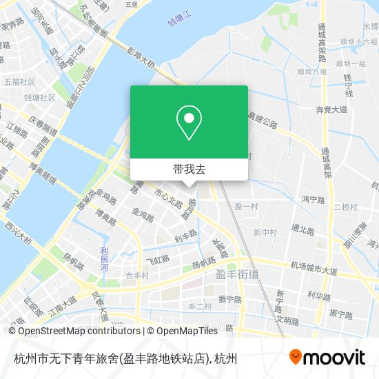 杭州市无下青年旅舍(盈丰路地铁站店)地图
